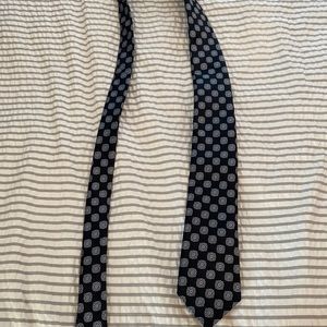 Nordstrom Men's Black Dress Tie Silver Medallions FREE SHIPPING